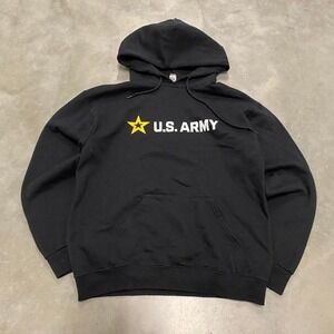 Vintage y2k 90s military black us army spellout hoodie